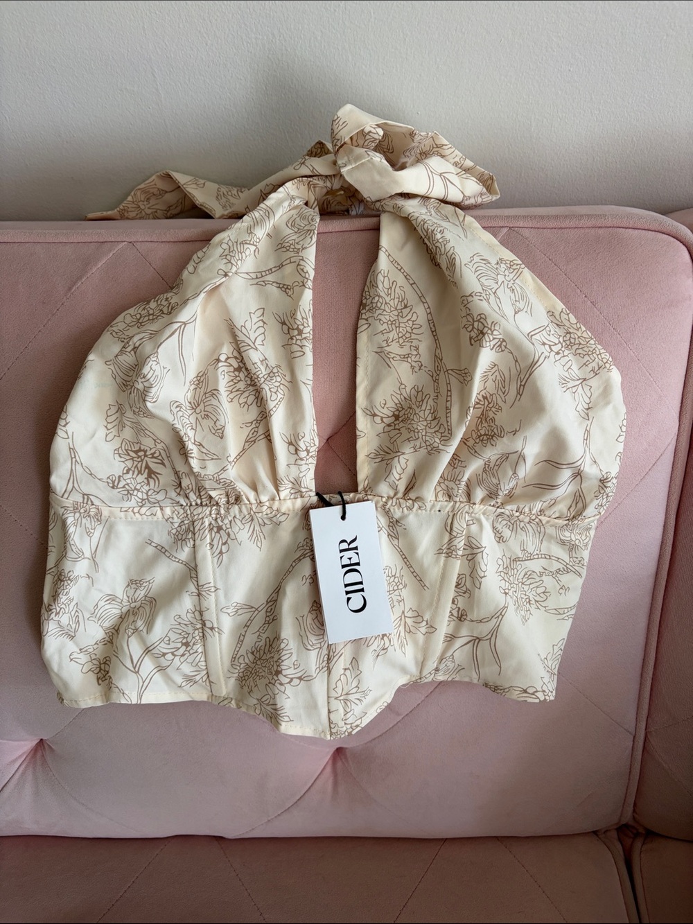 Cider Floral Halter Bustier/Corset